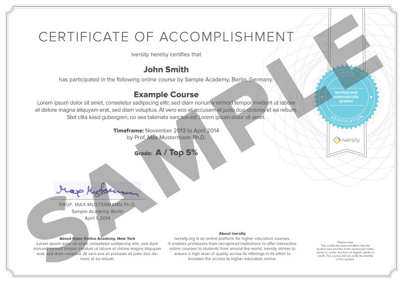 certificate of accomplishment